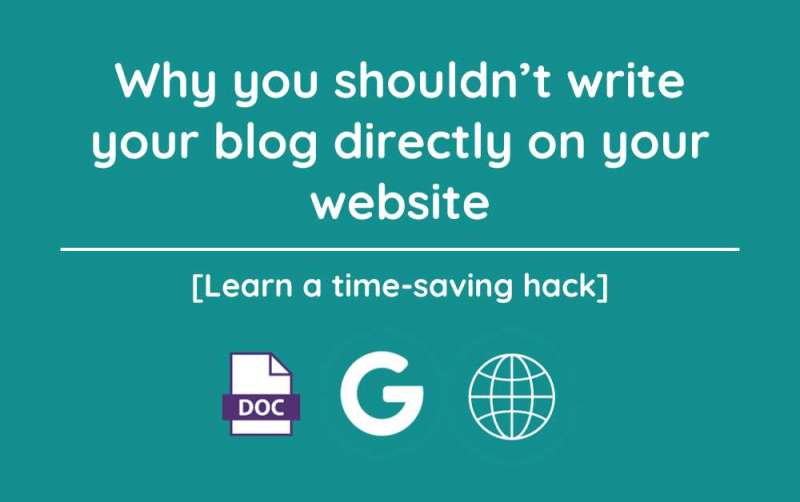 Do I write my blog directly on my Website
