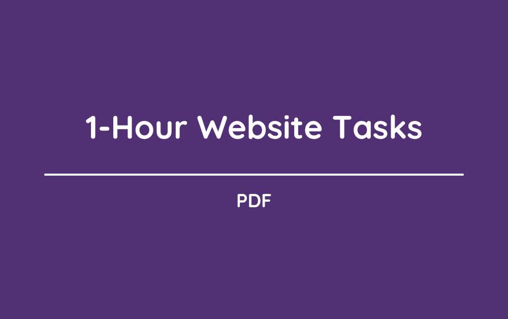 1-Hour Website Tasks