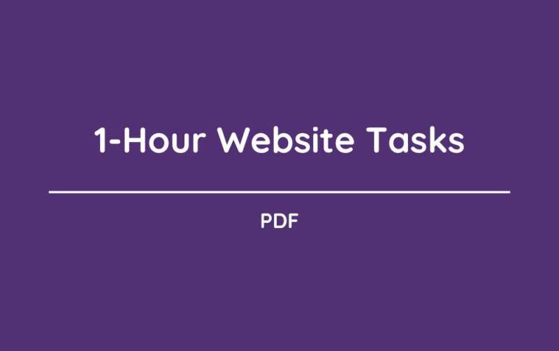 1-Hour Website Tasks