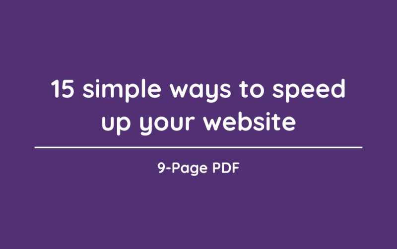 15 simple ways to speed up your website