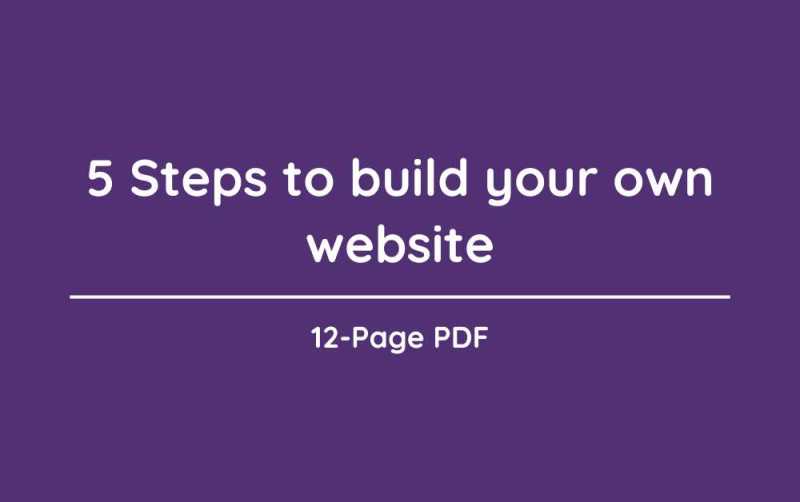 5 Steps to build your own website