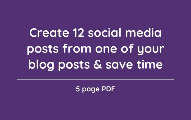 Create 12 social media posts from one of your blog posts & save time